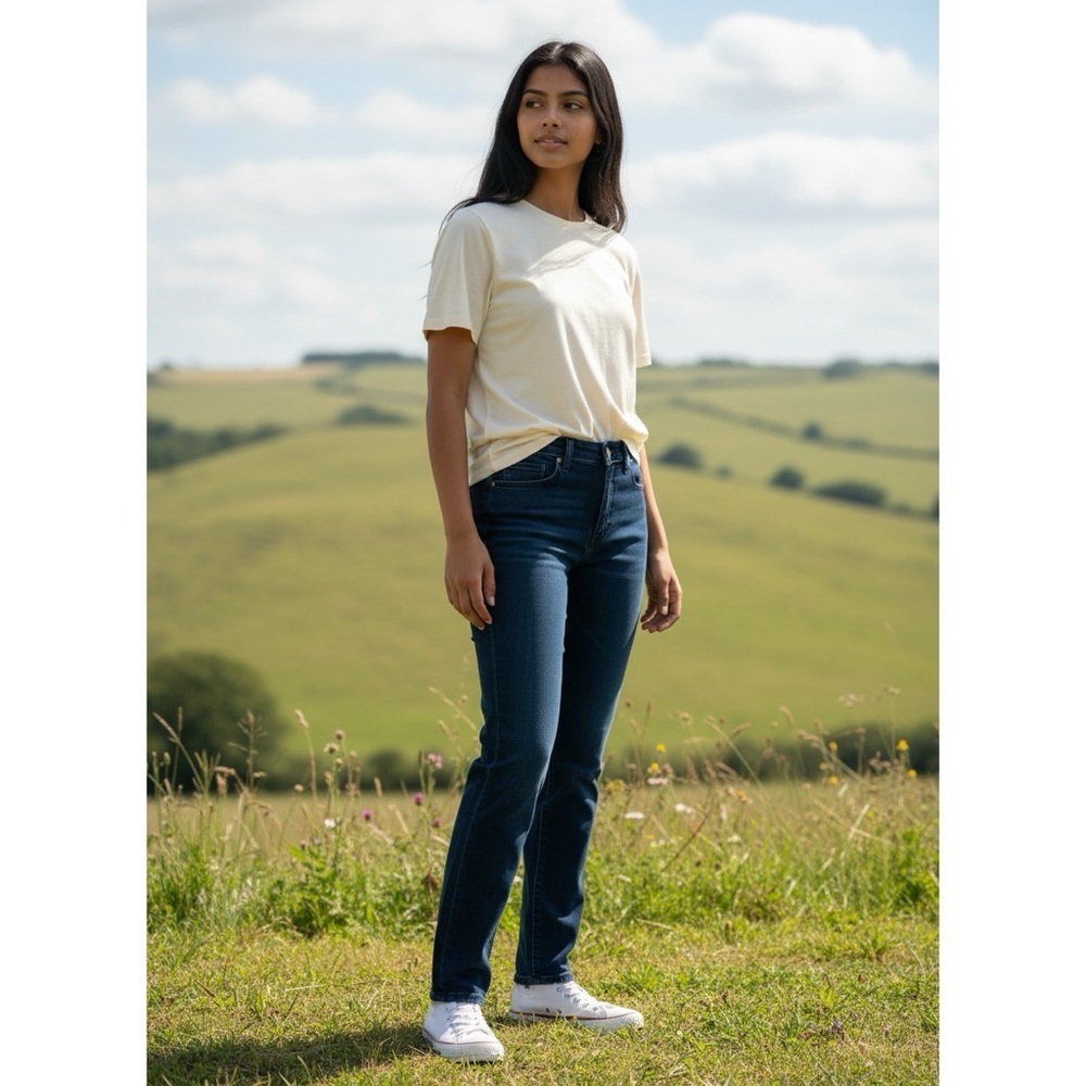Hudson Lian Girls Straight Dark Blue Jeans Youth 20